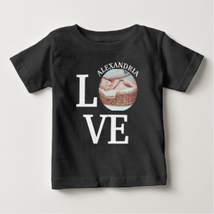 Modern Custom love photo template Baby T-Shirt