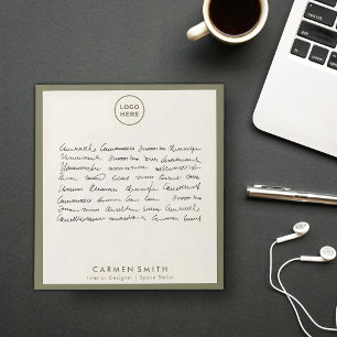 Modern Custom Luxury Olive Green Notepad
