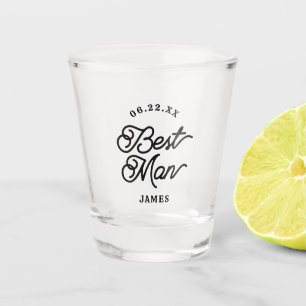 Modern Custom Minimalist Best Man Shot Glass