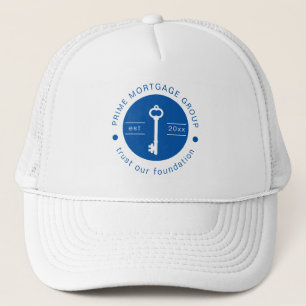 Modern Custom Mortgage Company Add Your Logo Trucker Hat