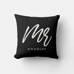 Modern custom Mr. Throw Pillow