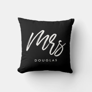 Modern custom Mrs Throw Pillow