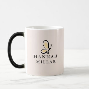 Modern Custom Name Logo Blush Pink Minimalist Magic Mug
