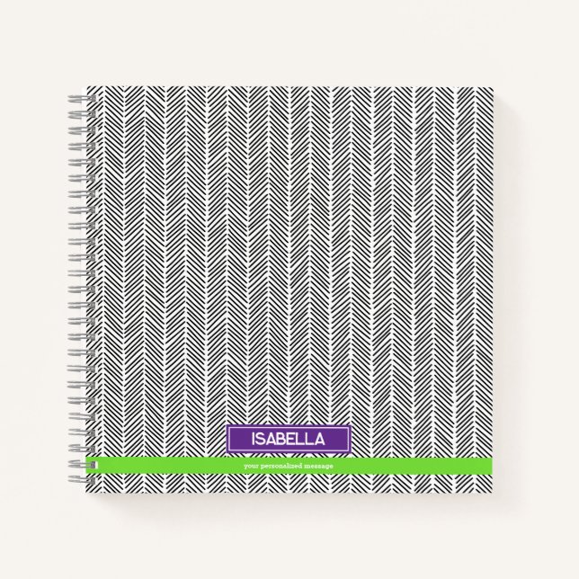  Modern Custom Name | Personalized Travel Notebook (Front)