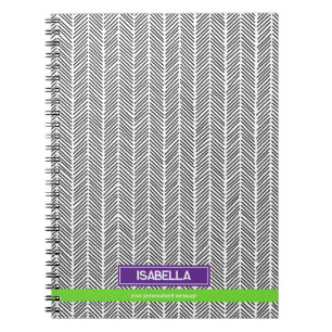 Modern Custom Name Personalized Travel Notebook