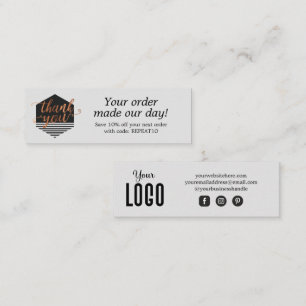 Modern Custom Order Thank You Card