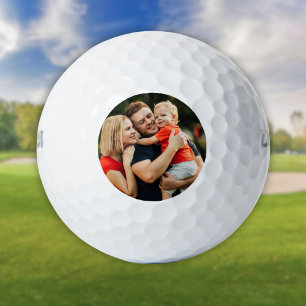 Modern Custom Personalized Photo Golf Balls