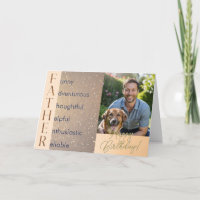 Modern Custom Photo Acrostic Poem Father Birthday