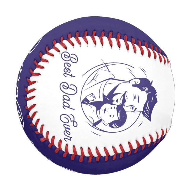Modern Custom Photo And Text Baseball (Front Left)