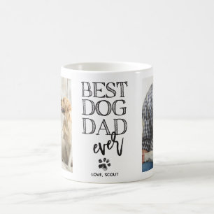 Modern Custom Photo Best Dog Dad Coffee Mug