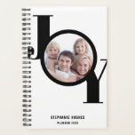 Modern Custom Photo Black 2023 Planner<br><div class="desc">This stylish and modern 2023 Planner features the word JOY in bold black typography on a white background.
Easily customizable with your photo,  year,  and name.</div>
