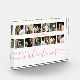 Modern Custom Photo Collage Couples Valentines Day