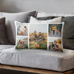 Modern Custom Photo Collage Lumbar Pillow<br><div class="desc">Create your own custom photo pillow,  simply add your favourite pictures for a personalized family throw pillow.</div>