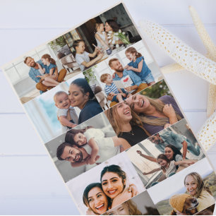 Modern Custom Photo collage Personalized photos  Beach Towel