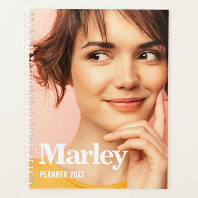 Modern Custom Photo Create Your Own Cute Planner (Front)