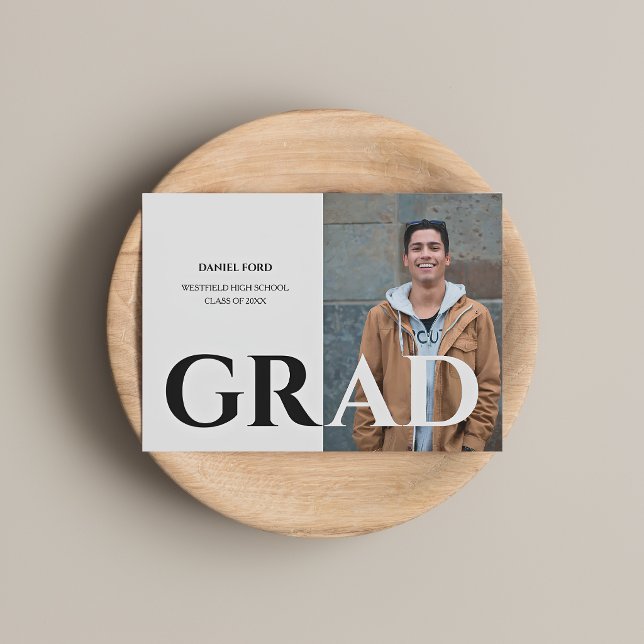 Modern Custom Photo Graduation Announcement (Creator Uploaded)