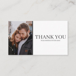 Modern Custom Photo Grid Wedding Thank you Card