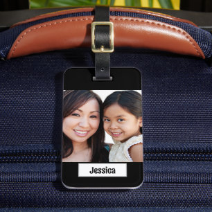 Modern Custom Photo Luggage Tag