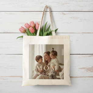 Modern Custom Photo MOM Mothers Day Tote Bag