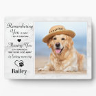 Modern Custom Photo Pet Loss Sympathy Dog Memorial