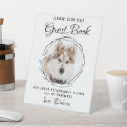 Modern Custom Photo Pet Wedding Guest Book