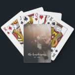 Modern Custom Photo Playing Cards<br><div class="desc">Up the ante with these modern playing cards. Customize with your own photo and personalize your name and details. Give as a gift to the newlyweds,  to your wedding guests,  or keep them just for fun!</div>