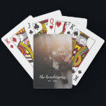Modern Custom Photo Playing Cards<br><div class="desc">Up the ante with these modern playing cards. Customize with your own photo and personalize your name and details. Give as a gift to the newlyweds, to your wedding guests, or keep them just for fun!</div>
