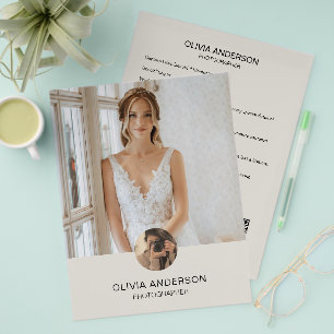 Modern Custom Photo QR Photographer Business Flyer