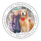 Modern Custom Photo Round Return Address Label