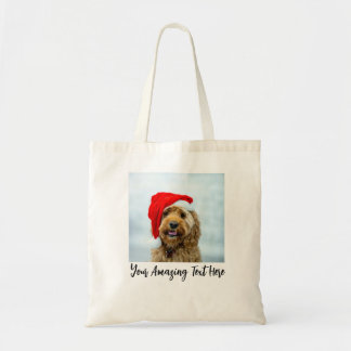 Modern Custom Photo Text Typography Personalized  Tote Bag