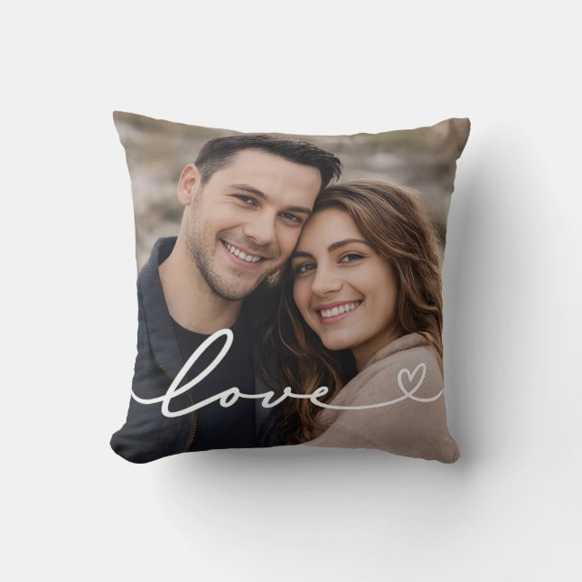 Modern Custom Photo  Throw Pillow (Front)