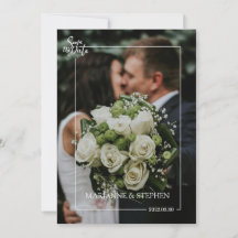 Modern Custom Photo Wedding Invitation