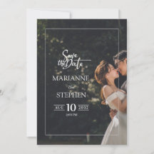 Modern Custom Photo Wedding Invitation