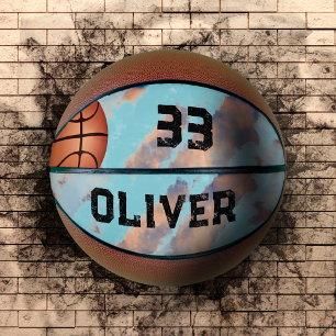 Modern Custom Player Name & Number Keepsake Basketball