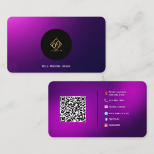 Modern Custom QR Code Business Card with Logo 