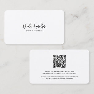 Modern Custom QR Code Corporate Employees Business Card