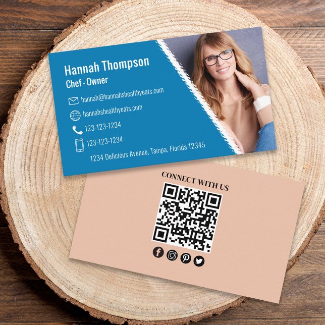 Modern Custom QR Code Photo | Connect With Us Business Card (Creator Uploaded)