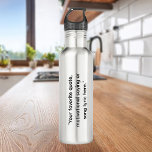 Modern Custom Quote 710 Ml Water Bottle<br><div class="desc">Create your own custom quote water bottle. Great personalized gift simply add your own text. Features simple minimalist typography.</div>