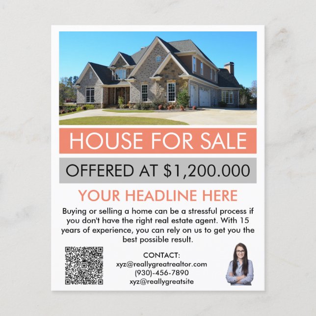 Modern Custom Real Estate Agent  Flyer (Front)