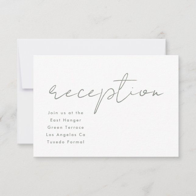 Modern Custom Rehearsal Dinner Wedding Reception Invitation (Front)