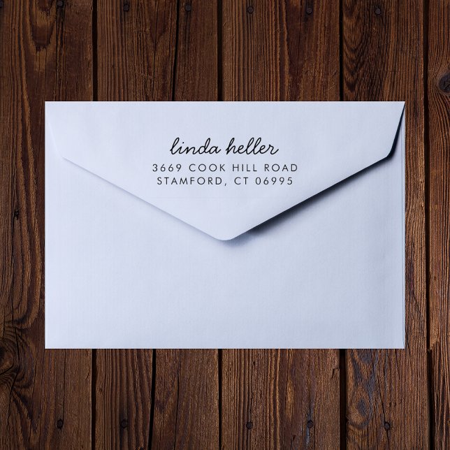 Modern Custom Return Address Name Self-Inking Rubber Stamp (Creator Uploaded)