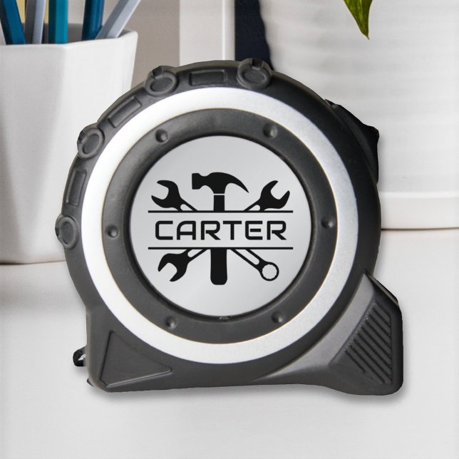 Modern Custom Silver Monogrammed Tools Name 1 (Creator Uploaded)