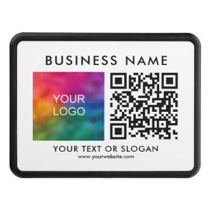 Modern Custom Template Business Logo QR Code Trailer Hitch Cover