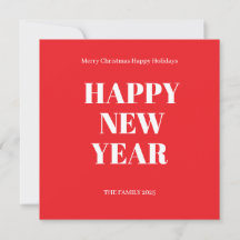 Modern Custom Text Bold Holiday Card