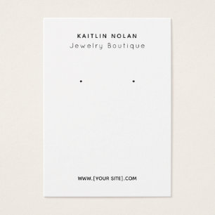 Modern Custom Text Earring Display Cards