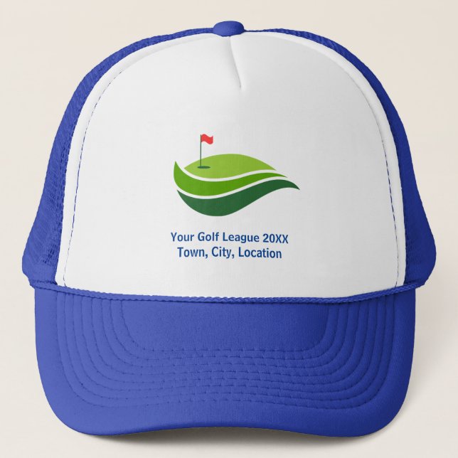 Modern Custom Text Golf Hat – Personal League/Club (Front)
