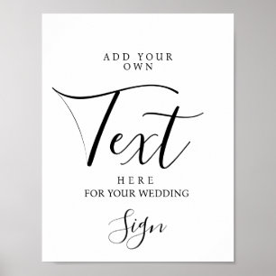Modern custom wedding party sign