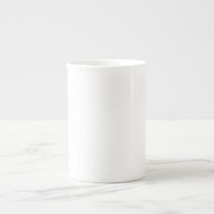 Modern Custom white simple Design Add Photo /Text Bone China Mug