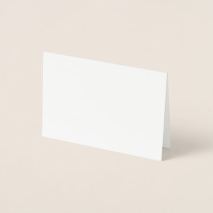 Modern Custom white simple Design Add Photo /Text Foil Card