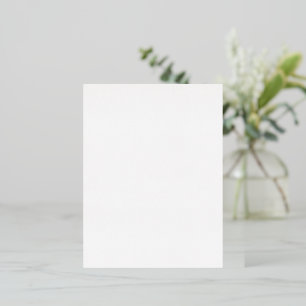 Modern Custom white simple Design Add Photo /Text Foil Invitation Postcard